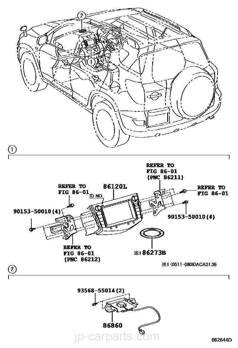 toyota rav4 body parts diagram