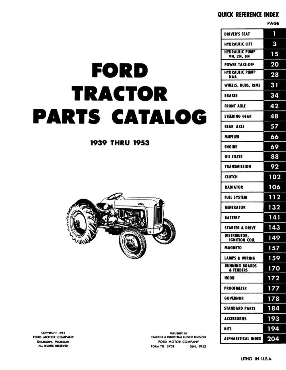 tractor diagram parts