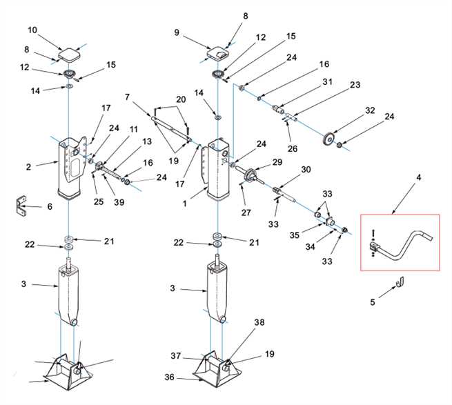 trailer landing gear parts diagram