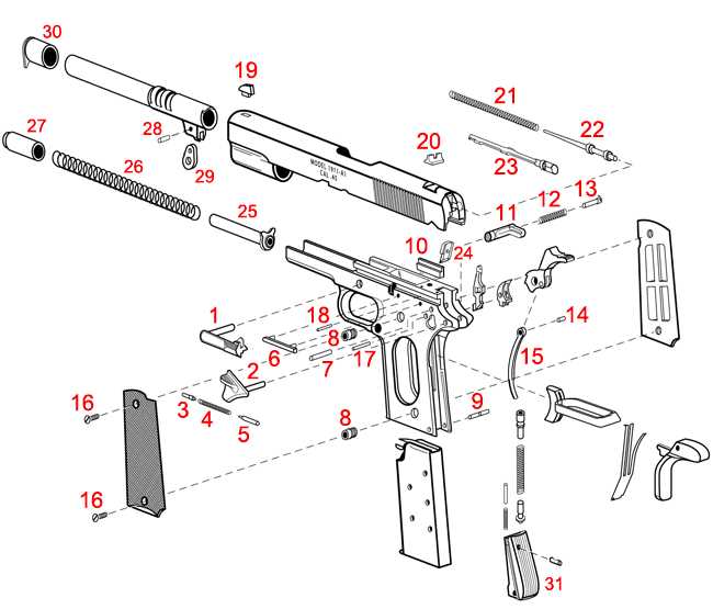 m1911 parts diagram