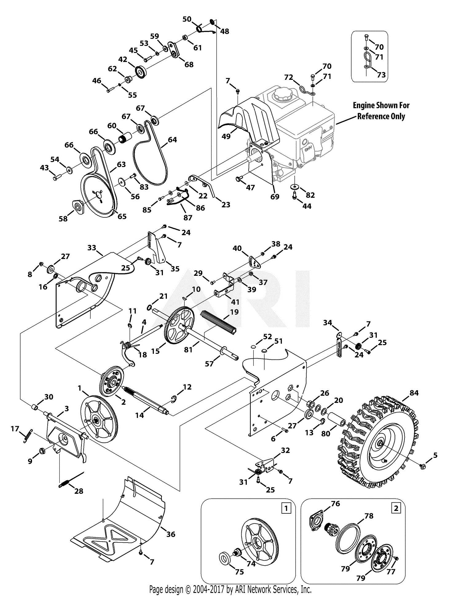 troy bilt 2410 parts diagram