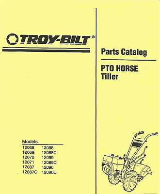 troy bilt horse tiller parts diagram