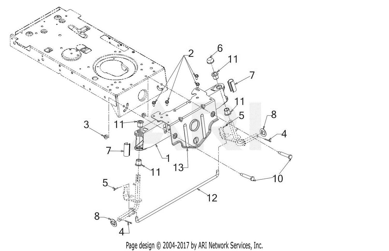 troy bilt pony steering parts diagram