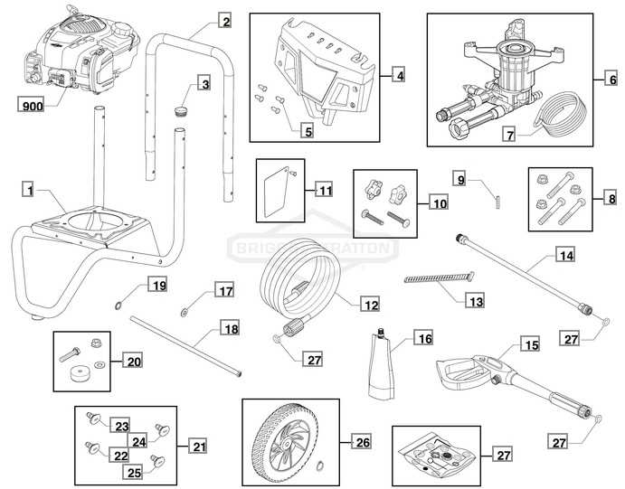 troy bilt pressure washer parts diagram