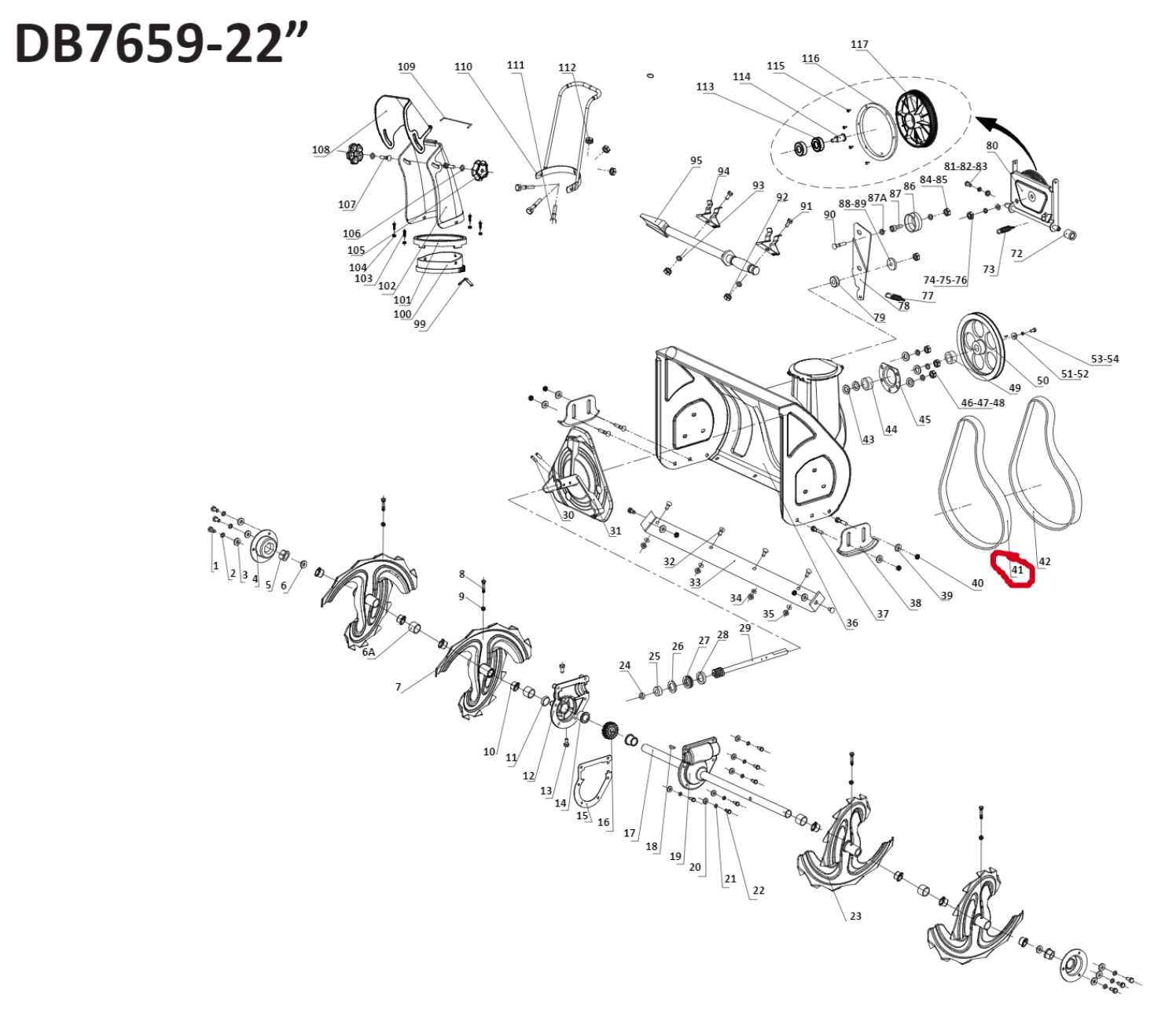 troy bilt storm 2620 parts diagram