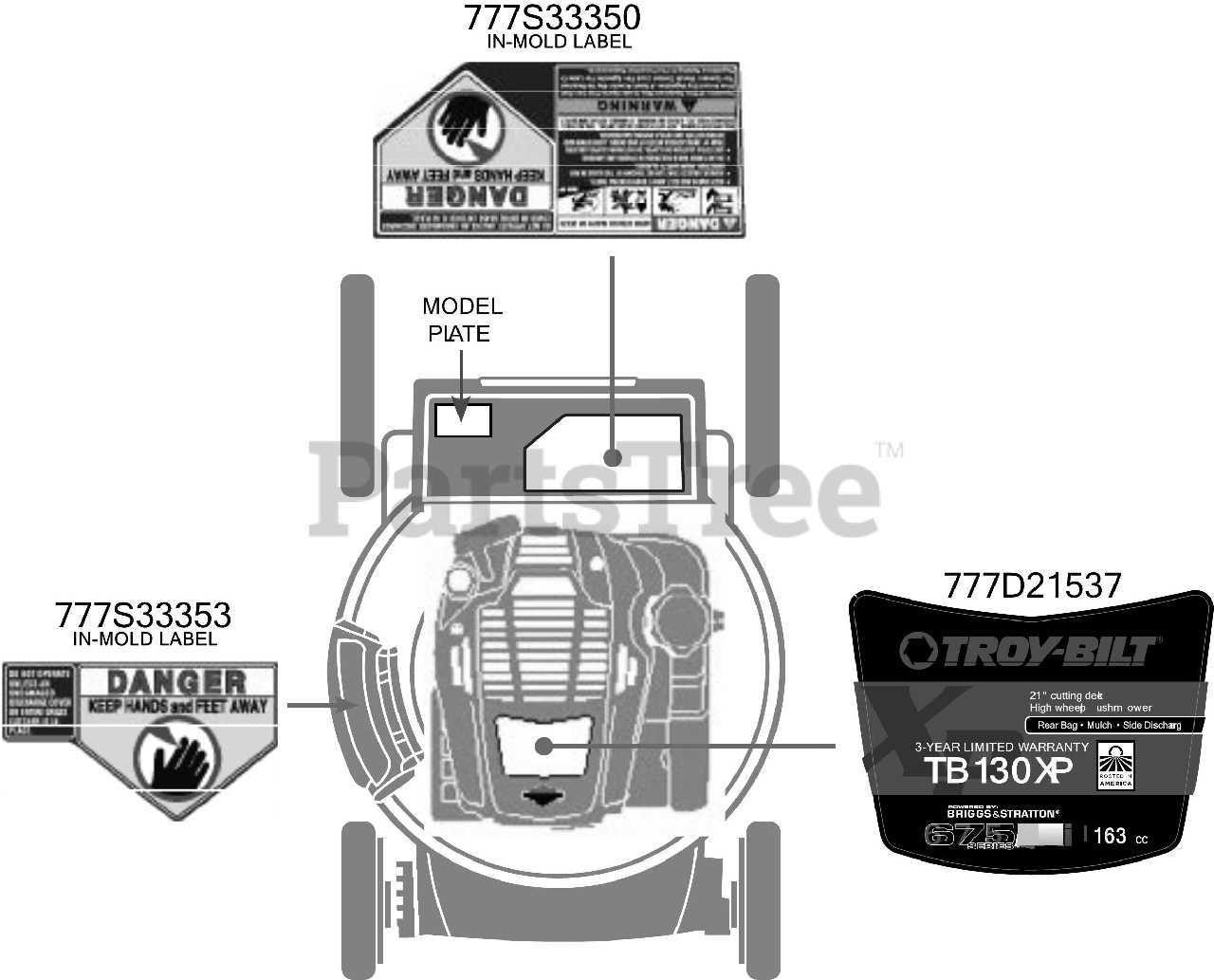 troy bilt tb110 parts diagram