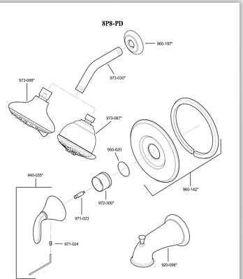 tub faucet parts diagram