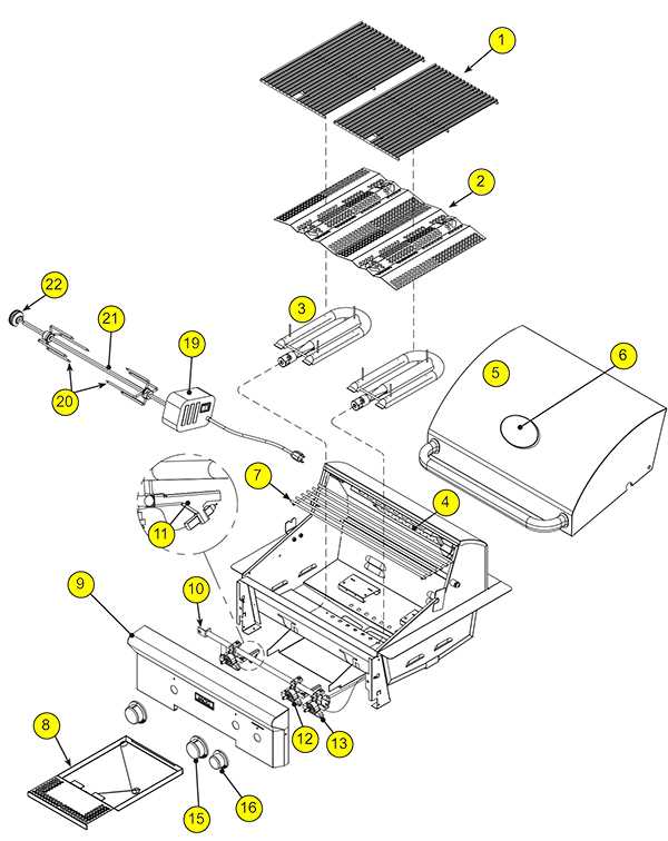 turbo grill parts diagram