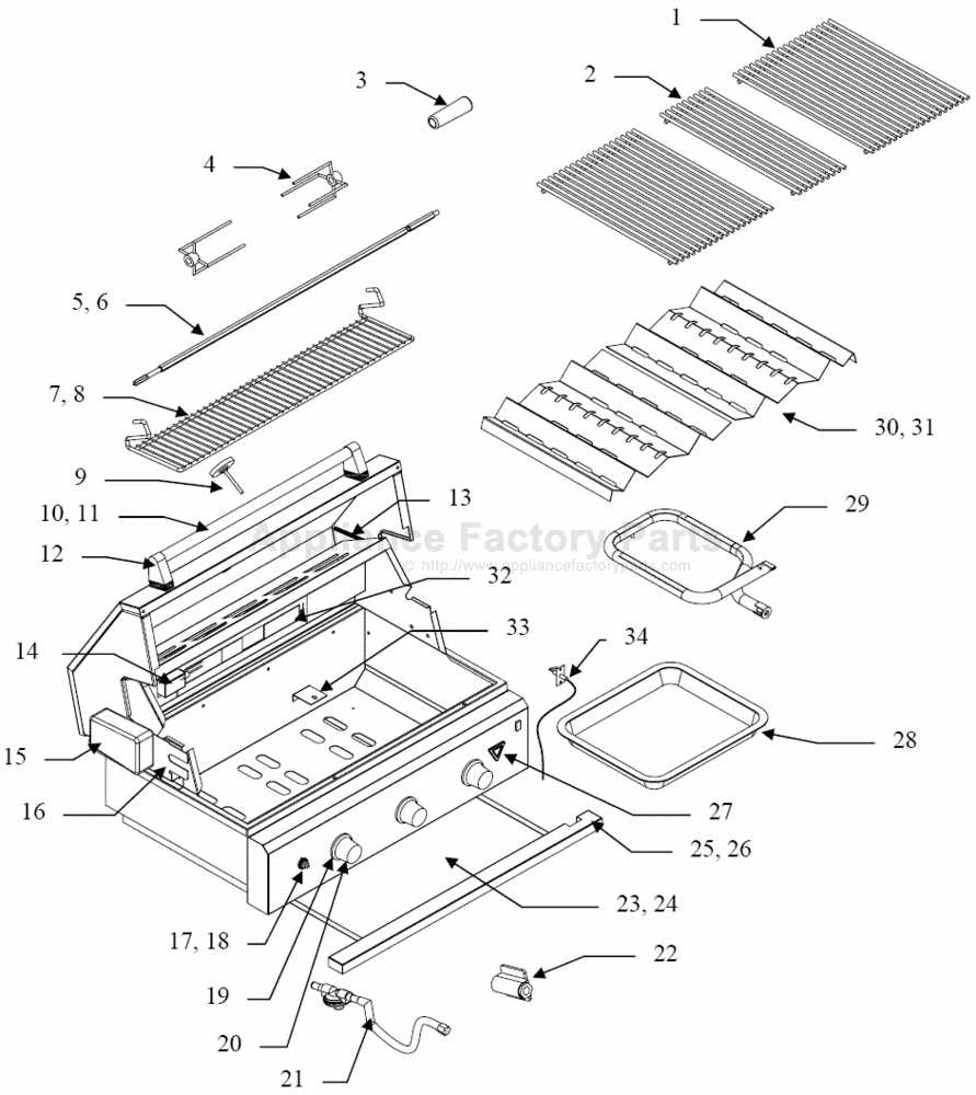 turbo grill parts diagram