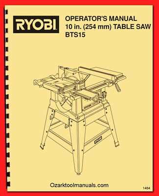 ryobi table saw parts diagram