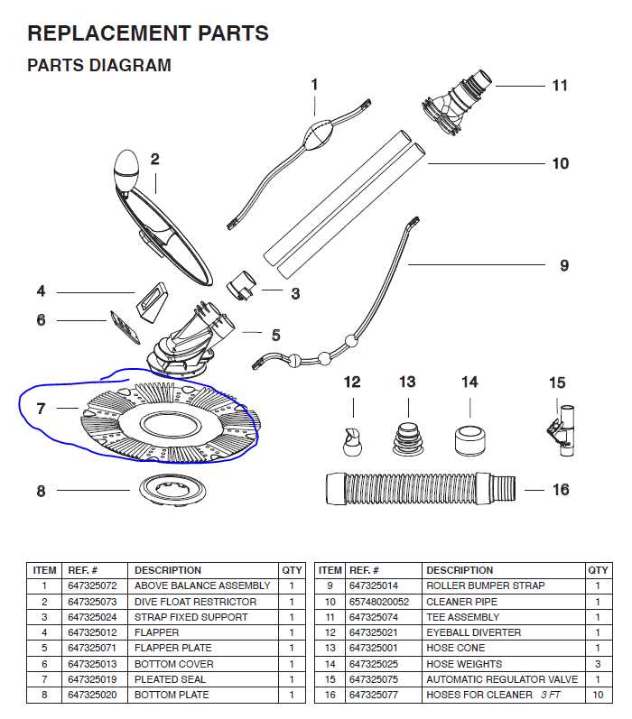 kreepy krauly parts diagram