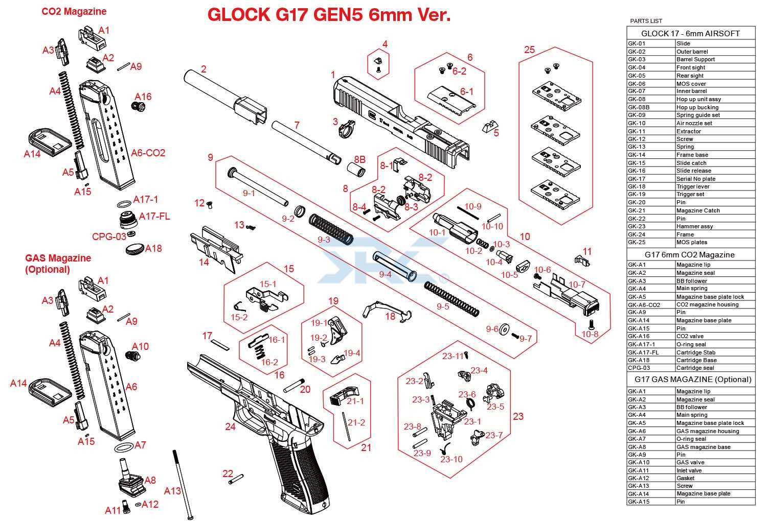 umarex parts diagrams