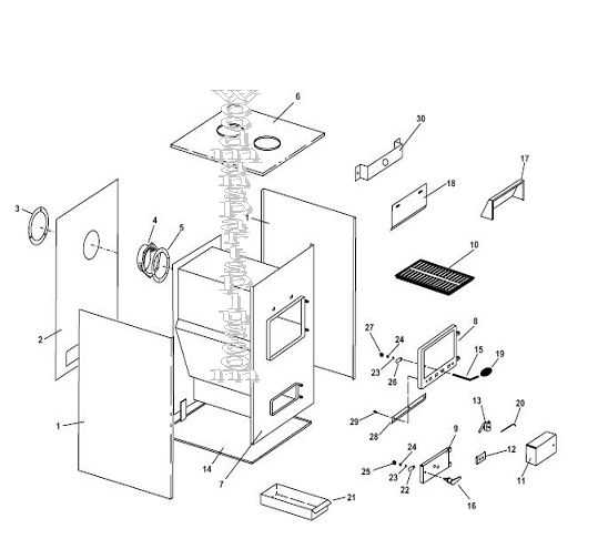 hot blast wood furnace parts diagram