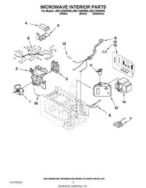 kenmore microwave parts diagram