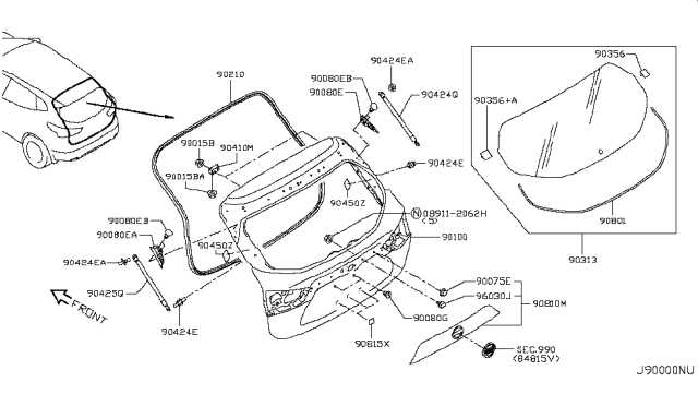 2017 nissan rogue parts diagram