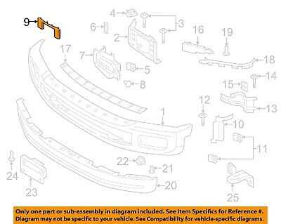 2015 ford f150 front bumper parts diagram