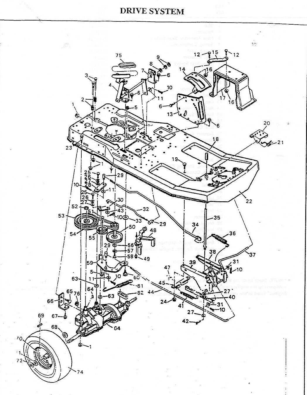 murray 30 inch riding mower parts diagram