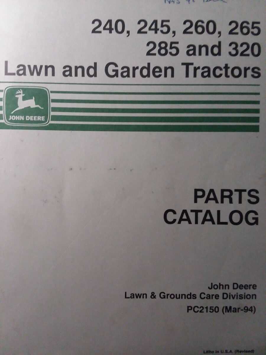 john deere 265 parts diagram