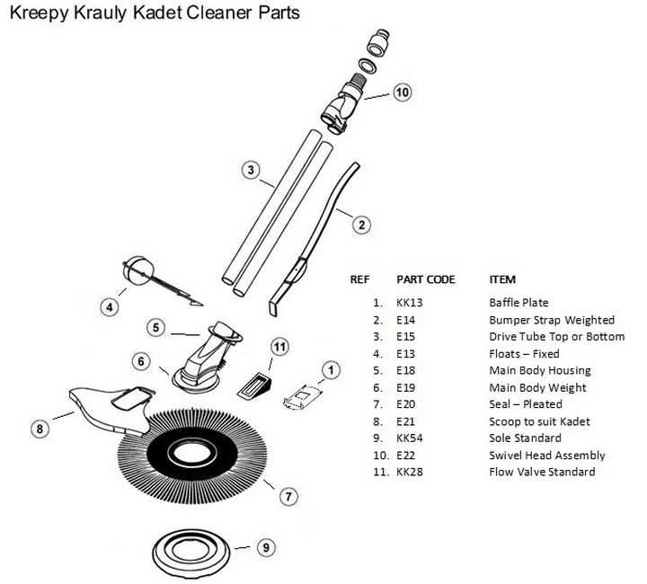 kreepy krauly parts diagram