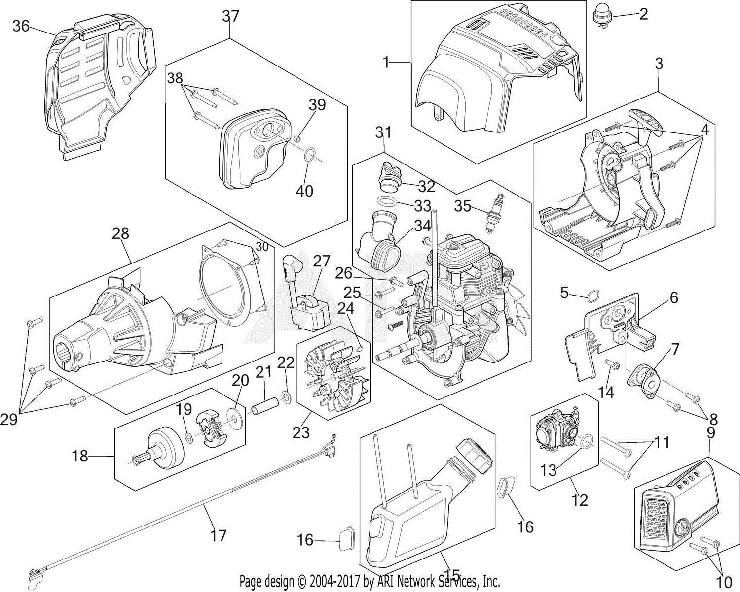 troy bilt tb35ec parts diagram