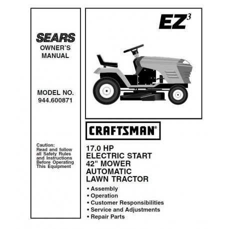 craftsman lt1000 steering parts diagram