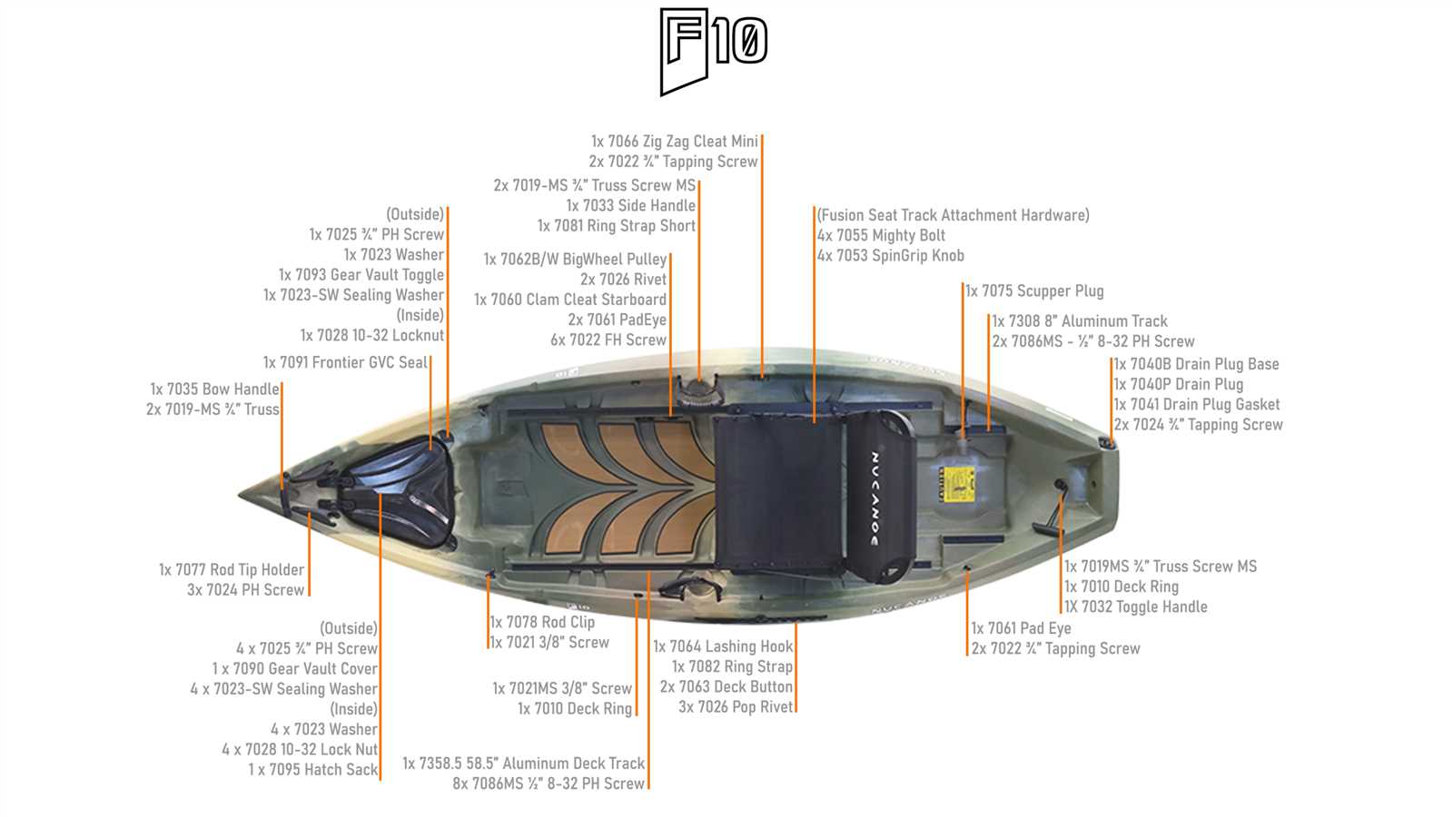 paddle boat parts diagram