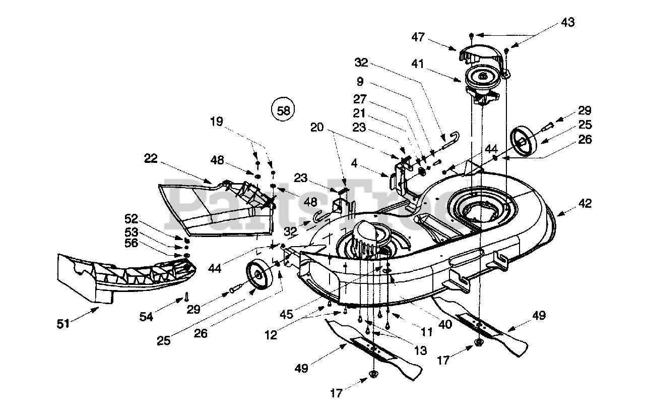 craftsman 42 riding mower parts diagram