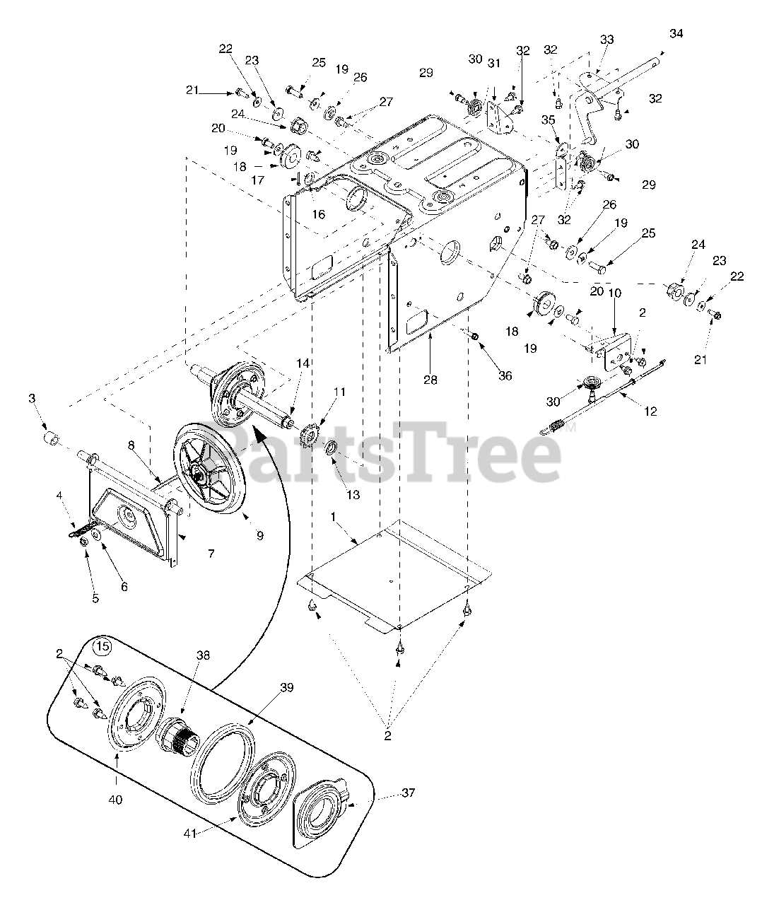 troy bilt snowblower parts diagram