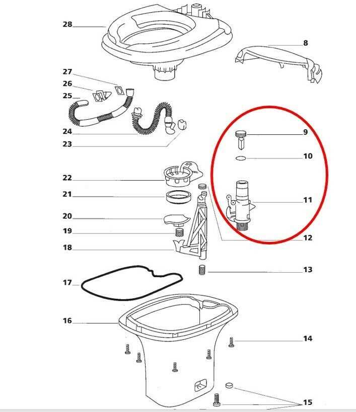 camper toilet parts diagram