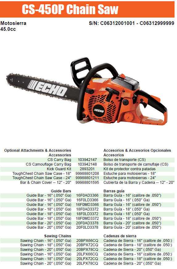 craftsman 20 inch chainsaw parts diagram