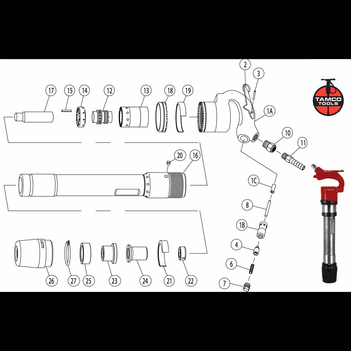 rivet gun parts diagram