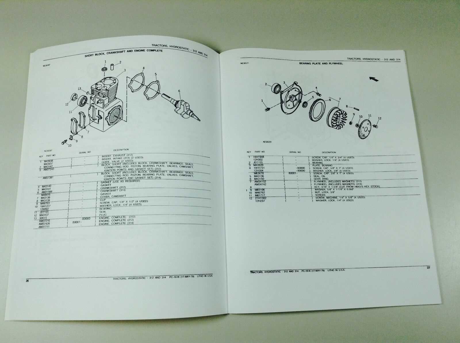 john deere 314 parts diagram