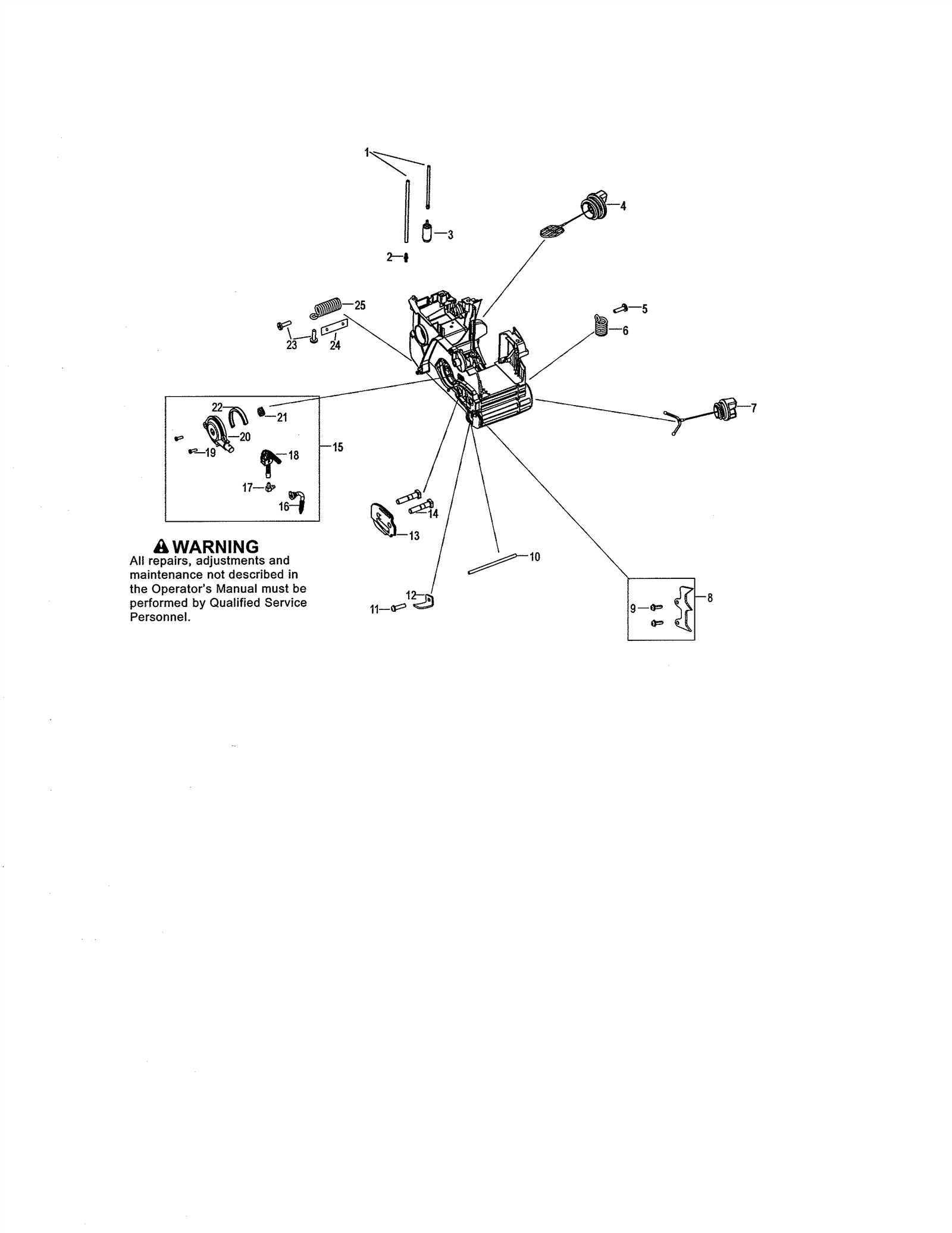 craftsman 20 inch chainsaw parts diagram