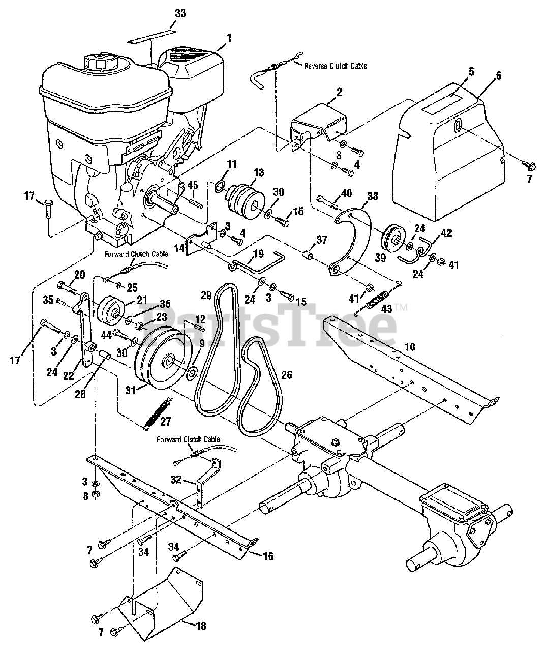 troy bilt pony 42 parts diagram