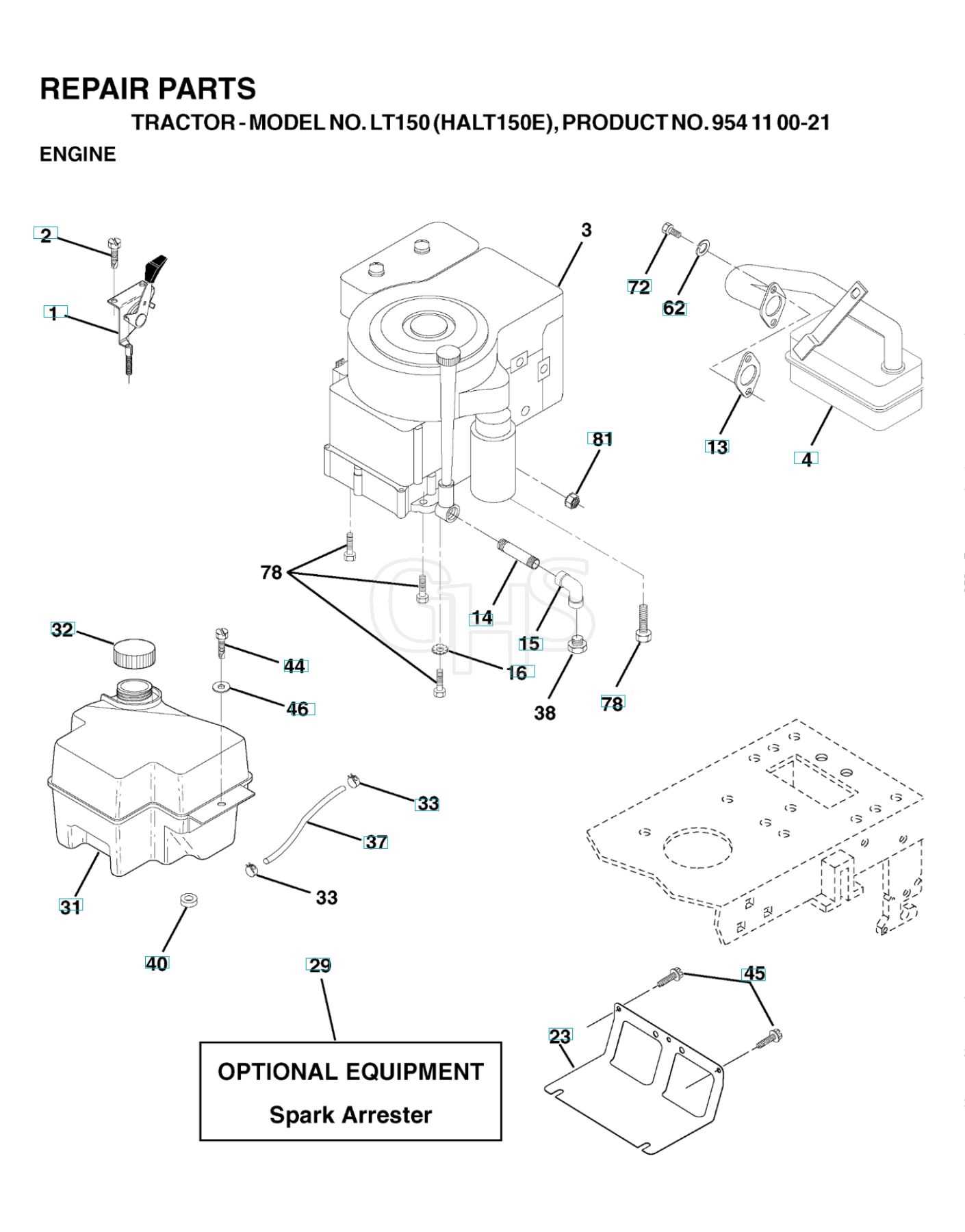 john deere lt150 parts diagram