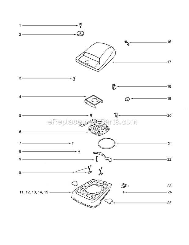 sanitaire vacuum parts diagram