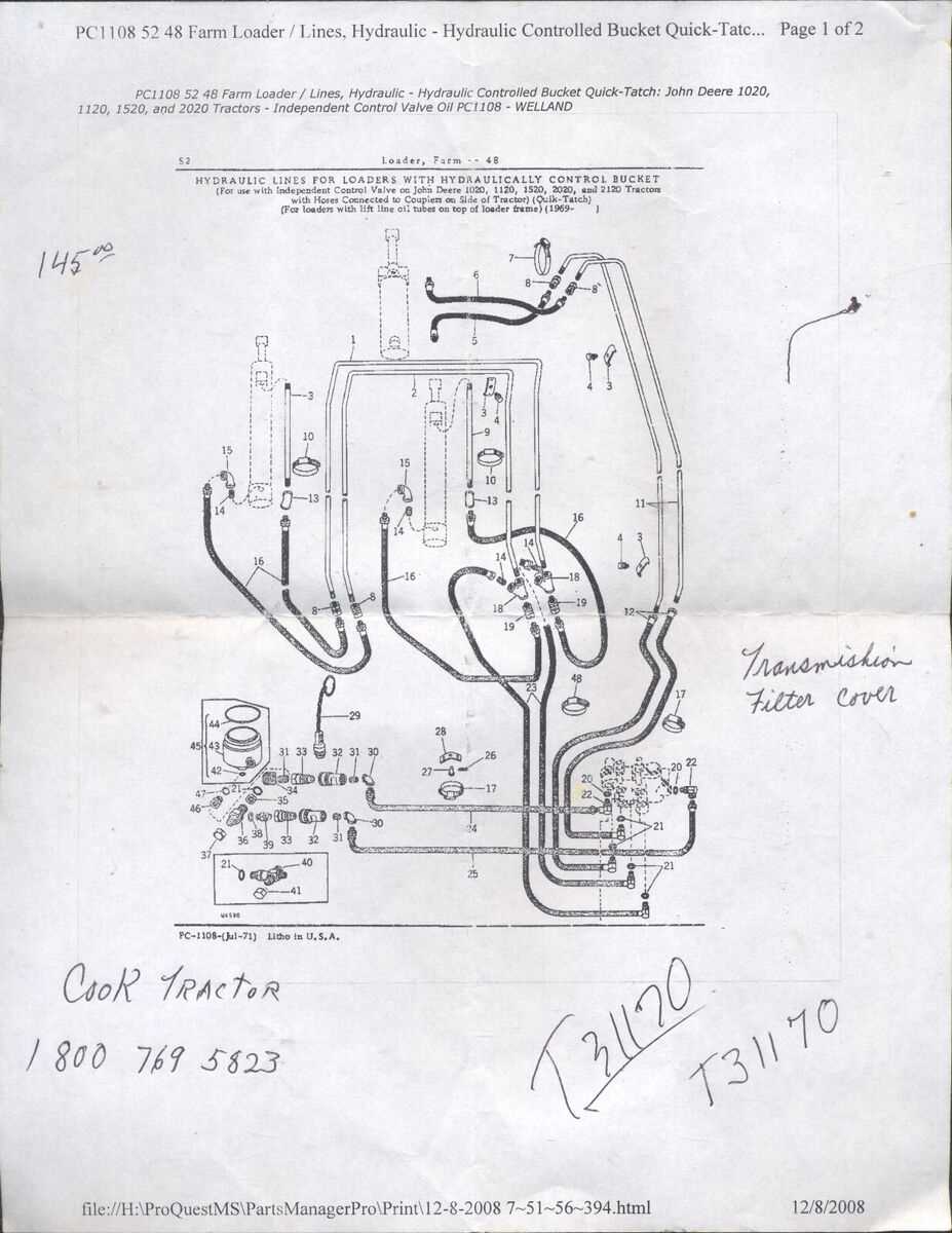 john deere 1020 parts diagram