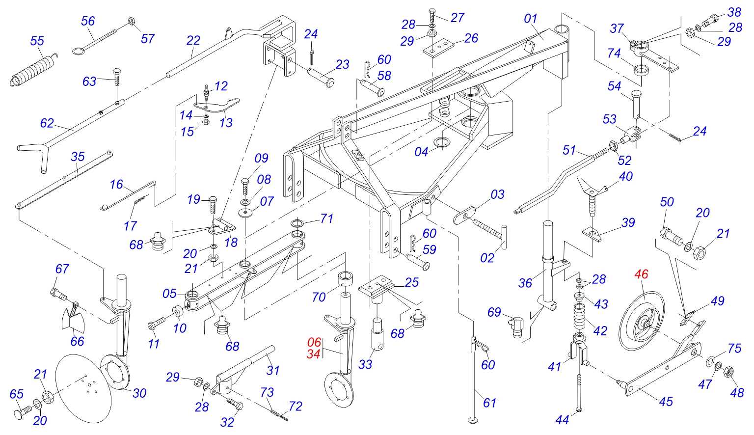 gravely 260z parts diagram