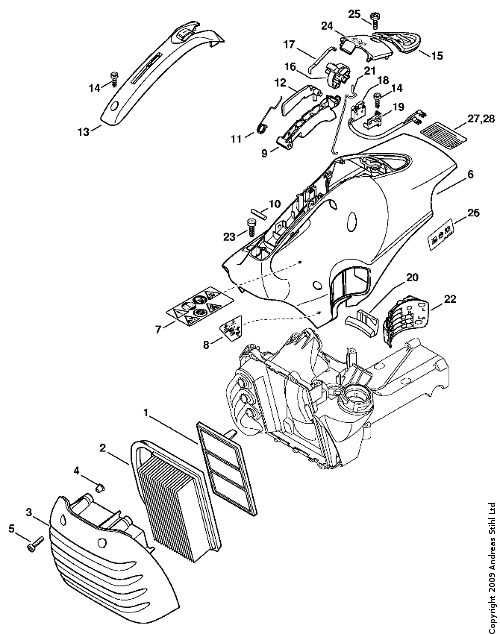 stihl backpack blower parts diagram