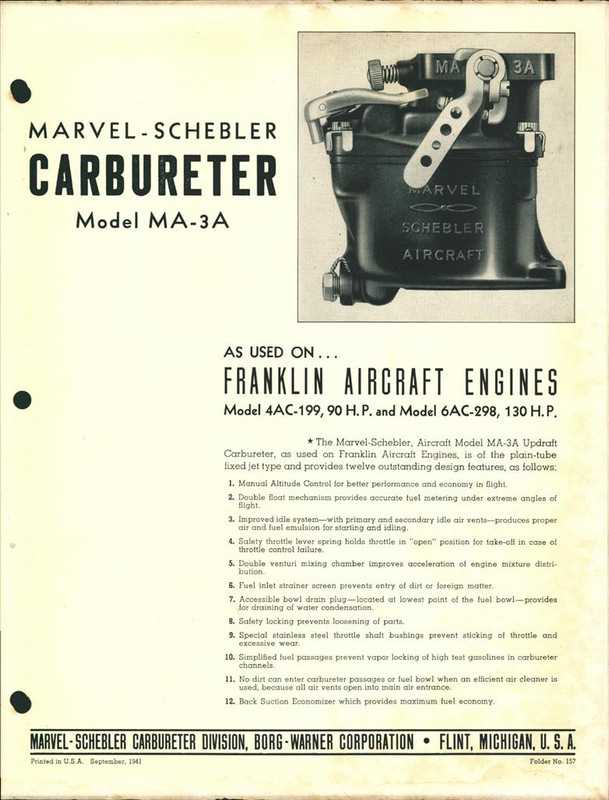 marvel schebler carburetor parts diagram