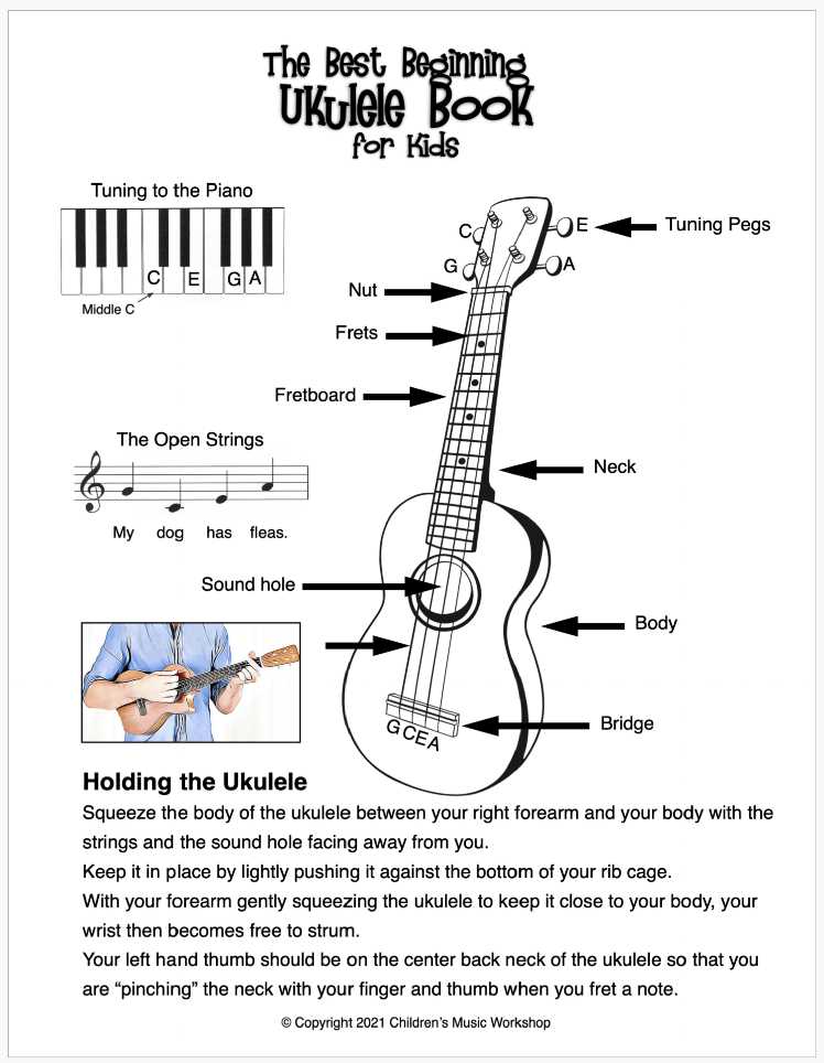 ukulele parts diagram