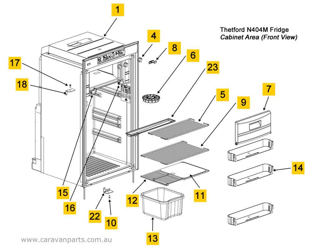 fridge parts diagram