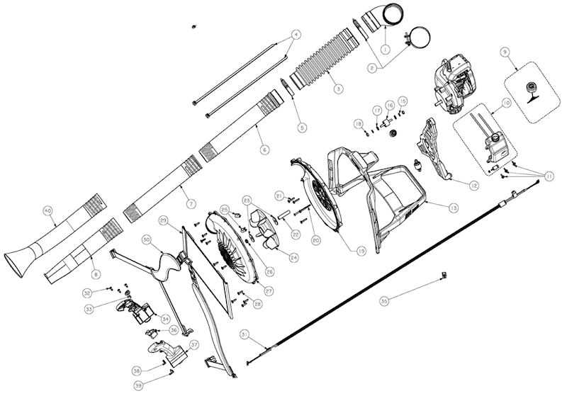 ryobi leaf blower parts diagram