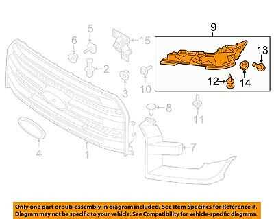 2016 ford f150 front bumper parts diagram