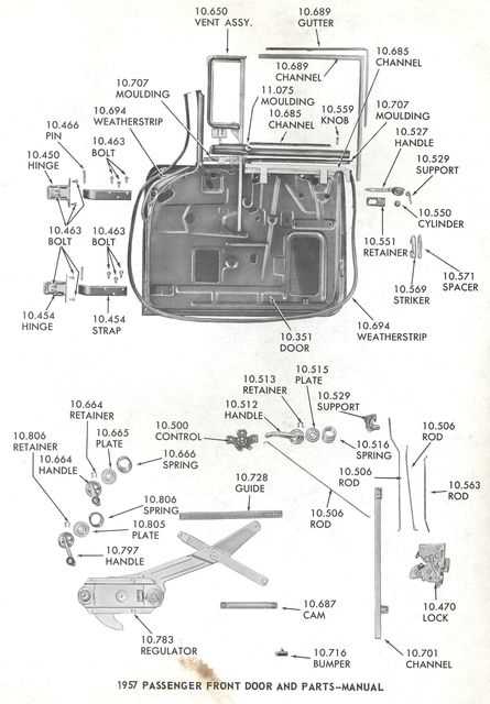 chevy silverado door parts diagram