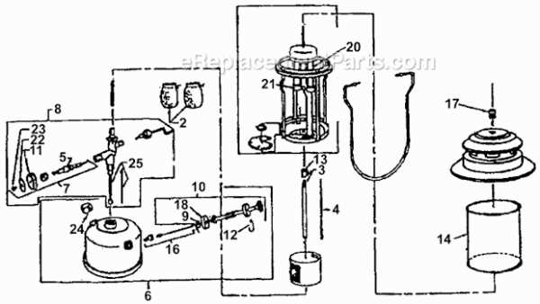 coleman lantern parts diagram