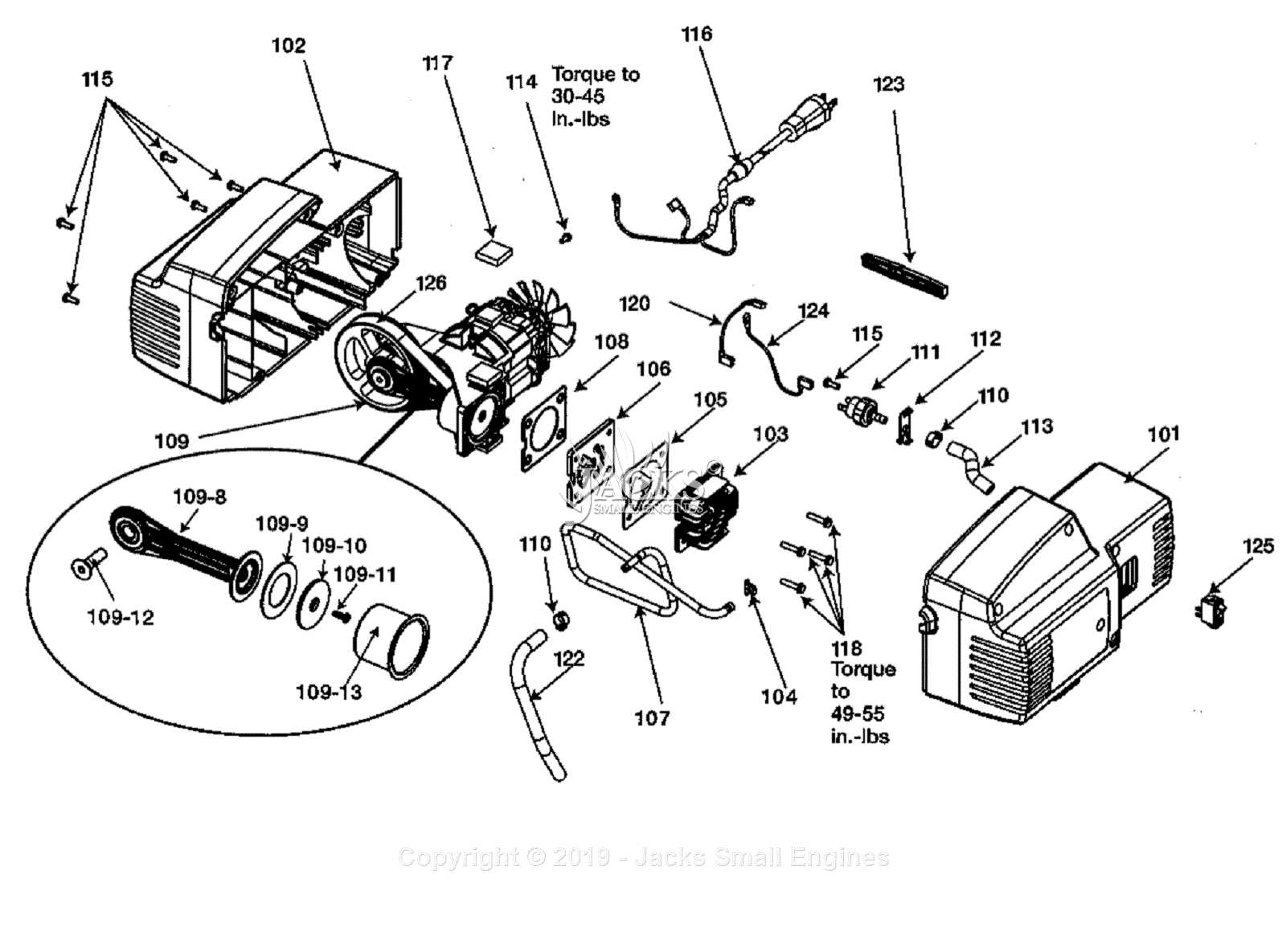 porter cable fn250b parts diagram