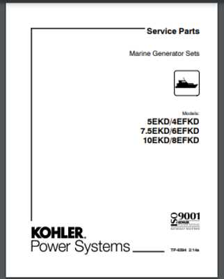 kohler generator parts diagram