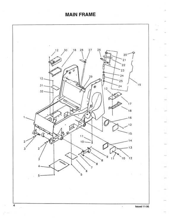 skid steer parts diagram