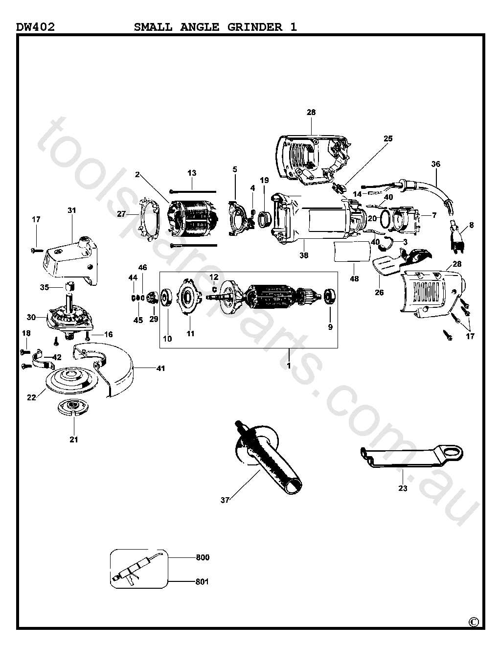 dewalt dw402 parts diagram